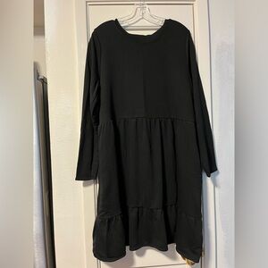 Time and Tru Blk Babydoll long sleeve Dress